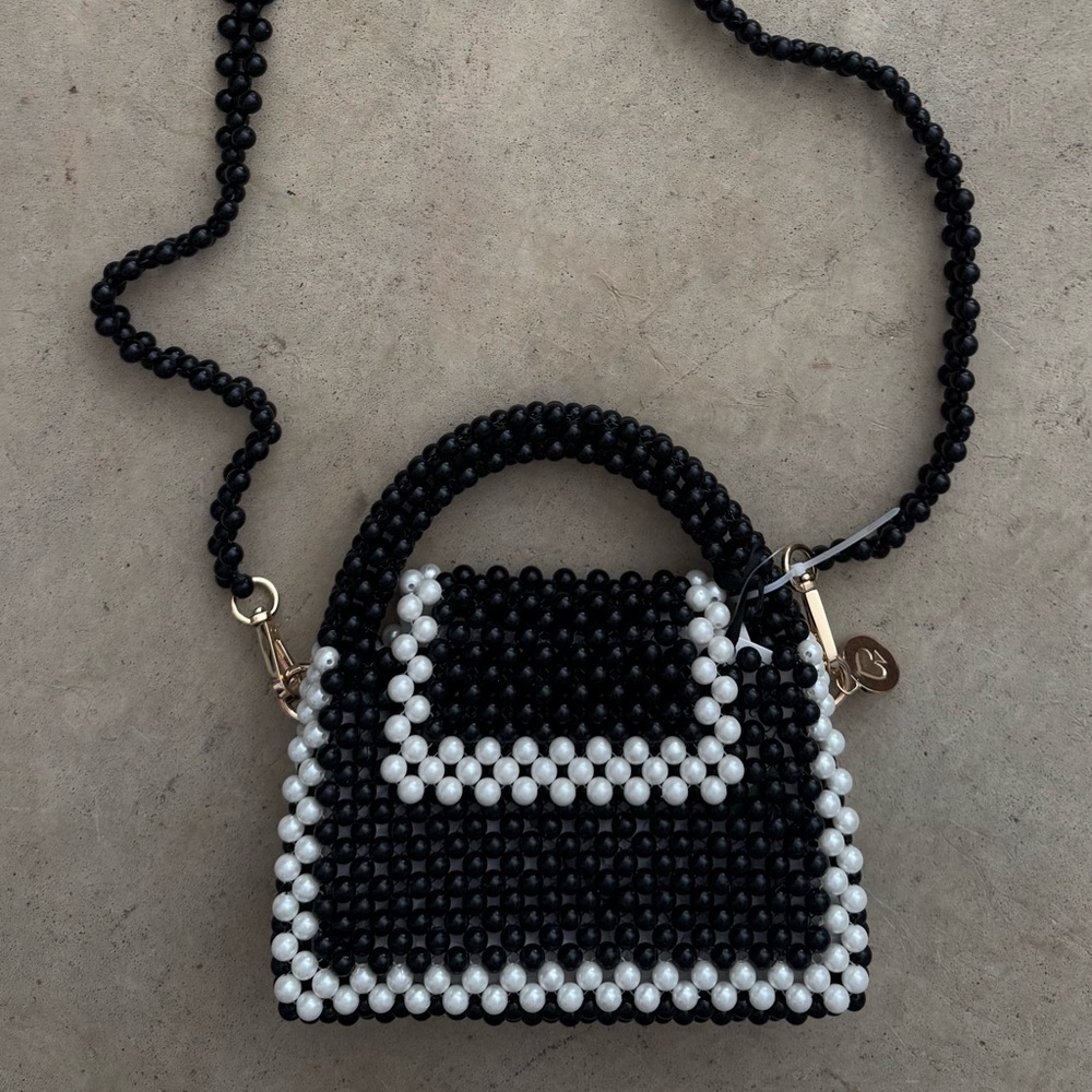 Kate Spade x Target Black and White Beaded Handbag